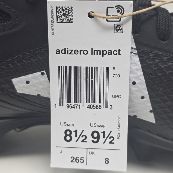 Adidas Adizero Impact Football Cleats Black White IE9661 Men’s Size 8.5 New - Picture 4 of 11